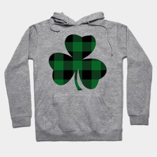 St. Patrick's Day Buffalo Green Plaid Lucky Shamrock Hoodie